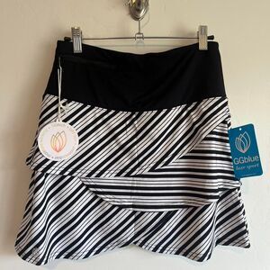 NWT XS Black & white GG Blue sportswear skirt with built in shorts